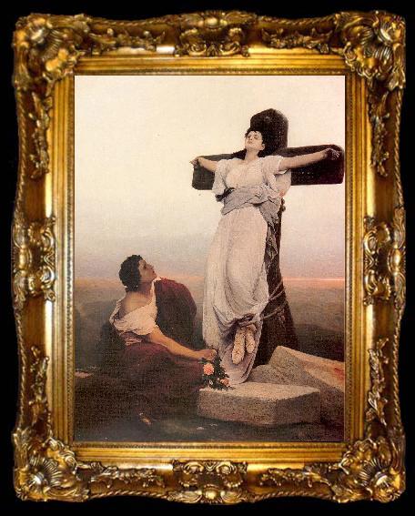 framed  Max, Gabriel Cornelius von A Christian Martyr on the Cross, ta009-2